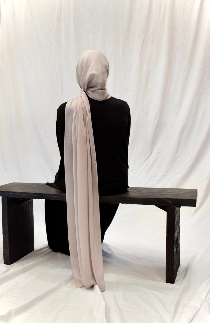 Viscose Pearl Nude - Double Stitch