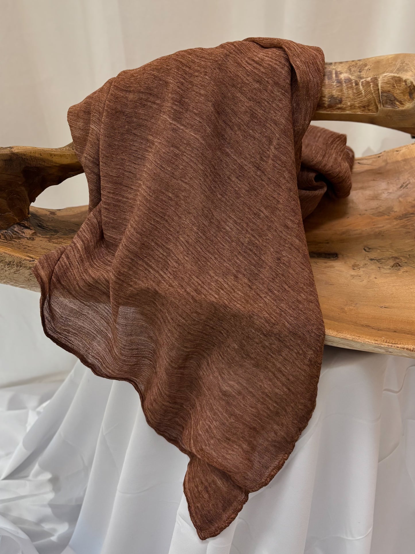 Textured hijab | Light brown