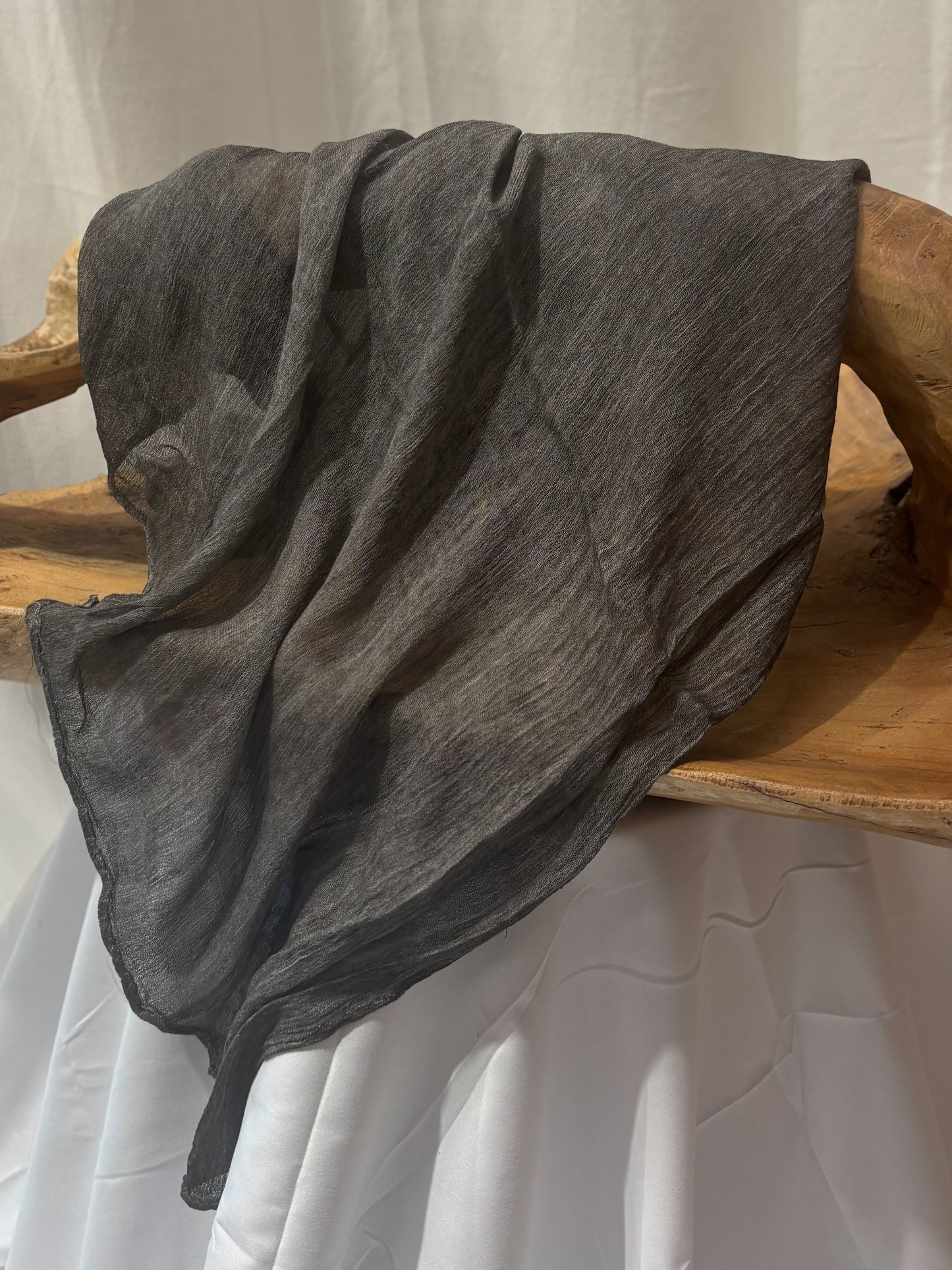 Textured hijab | Dark Grey