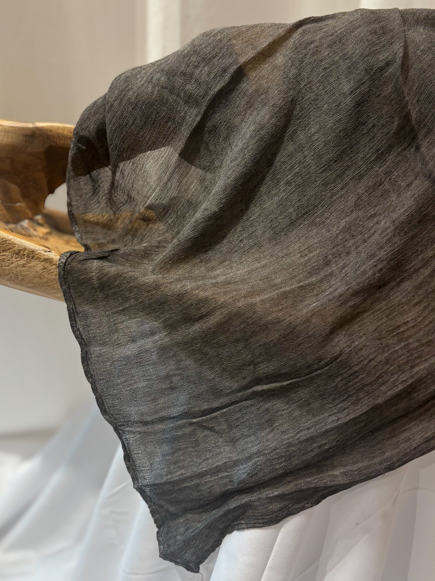 Textured hijab | Dark Grey