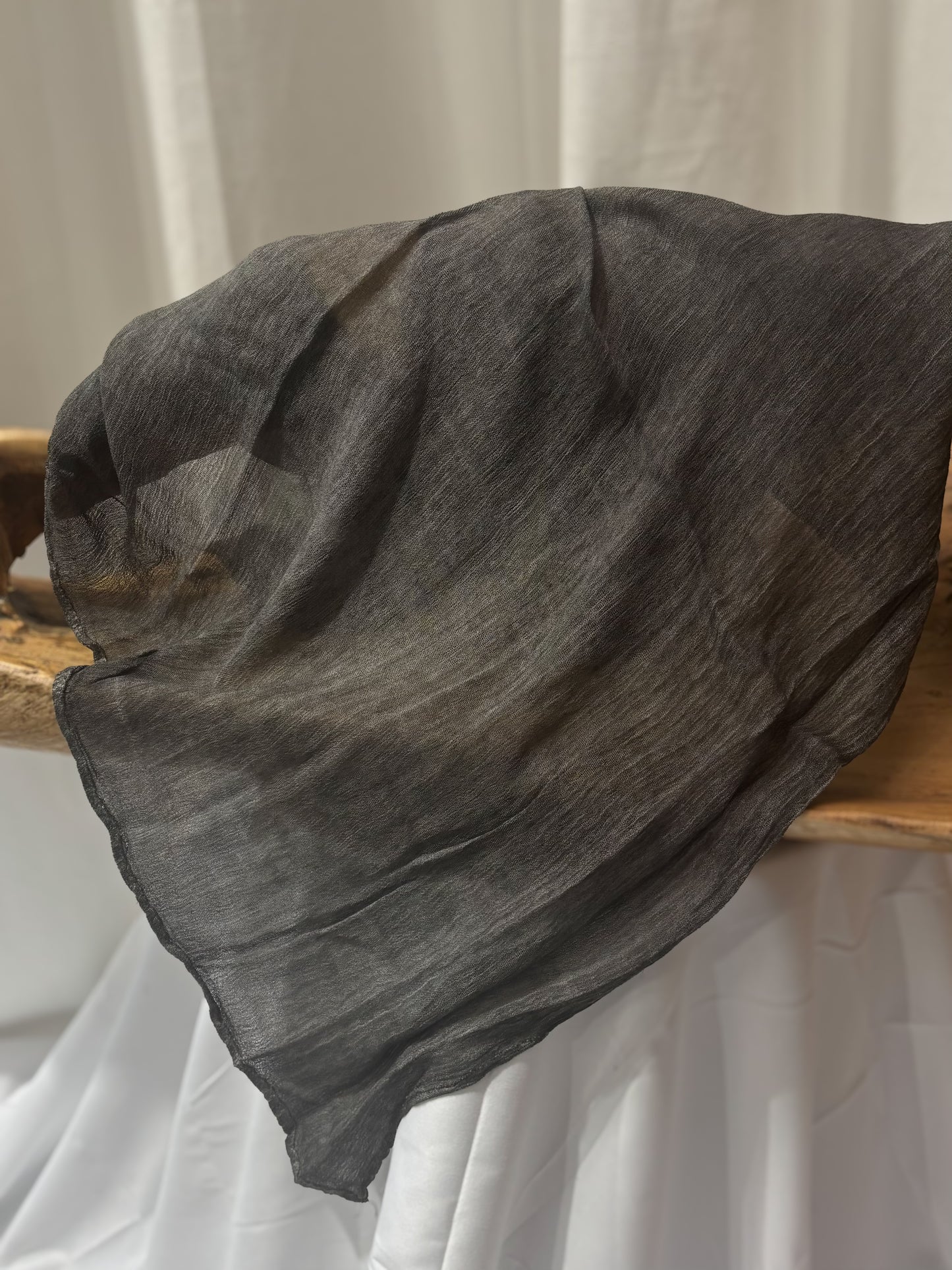 Textured hijab | Dark Grey