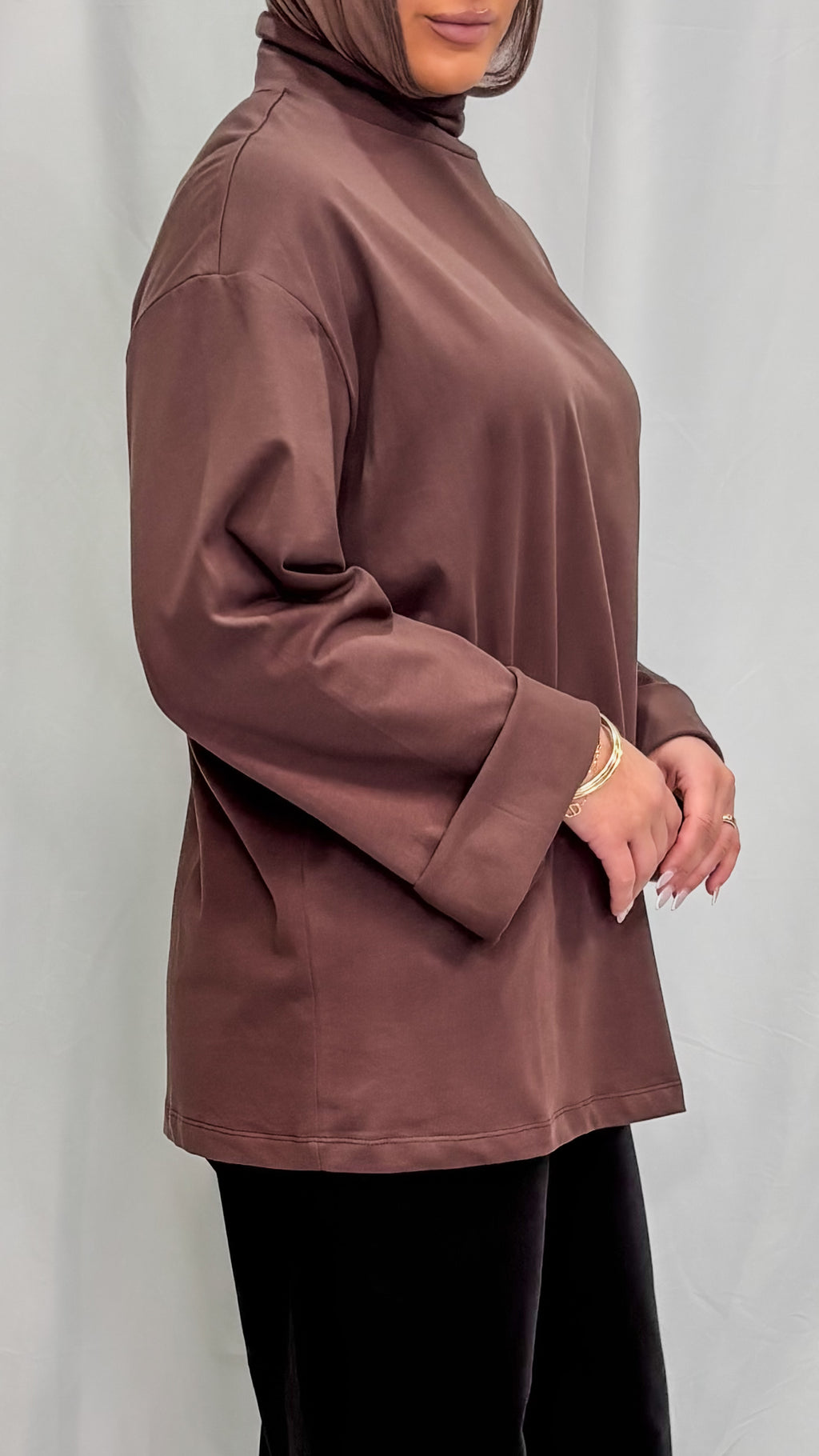 Oversized High Neck Shirt