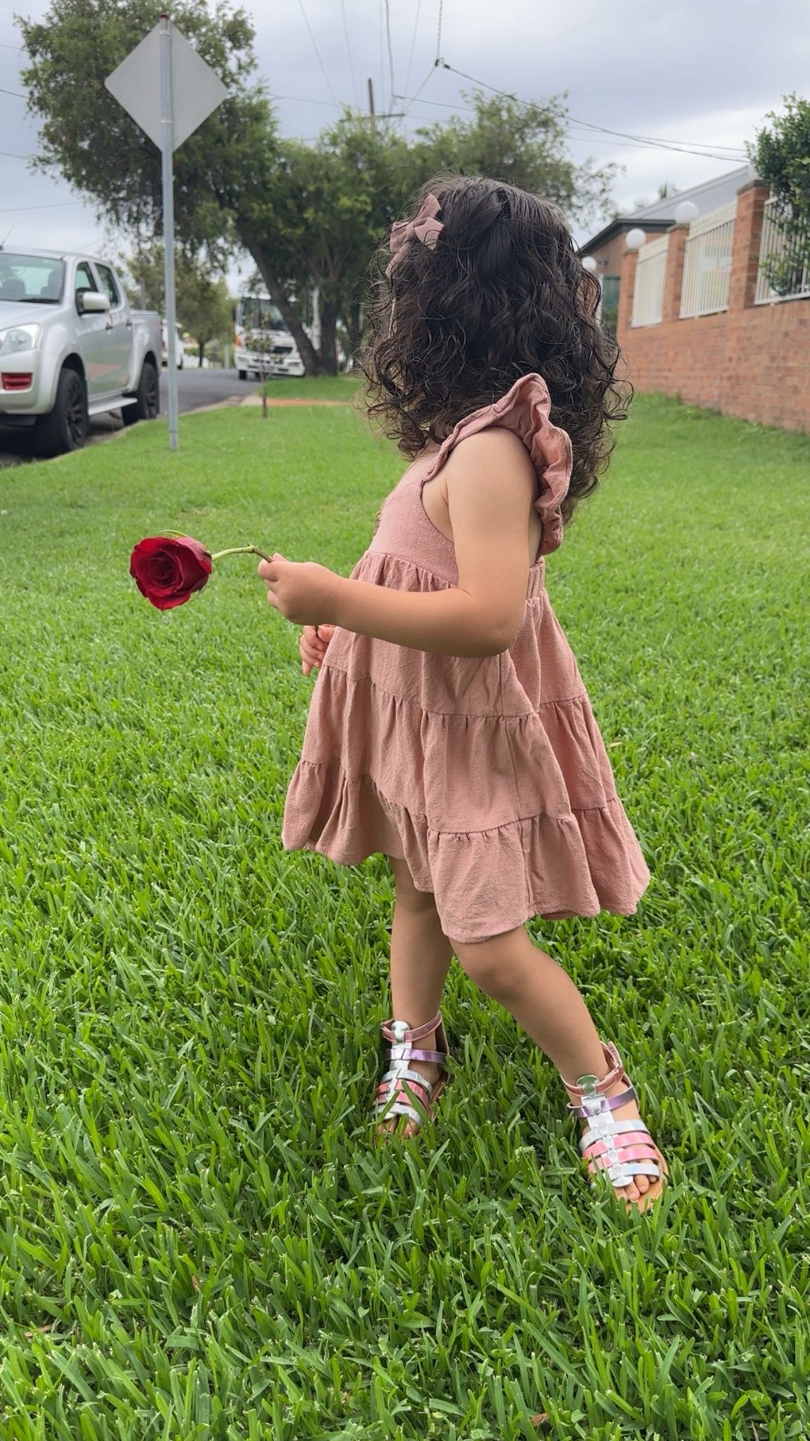 Ruffle Dress | Dusty Pink