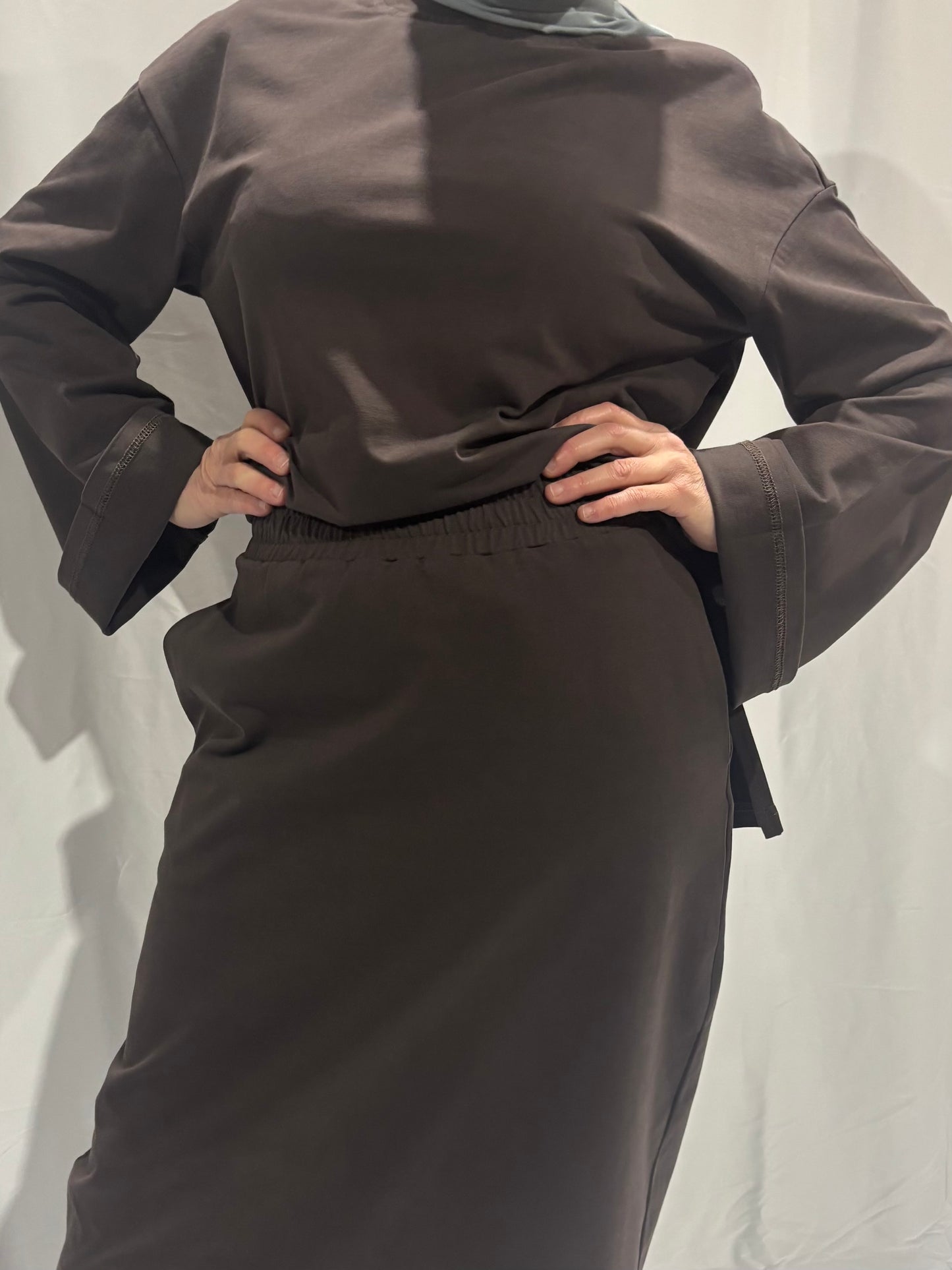 Basik Maxi Skirt – Bitter Chocolate