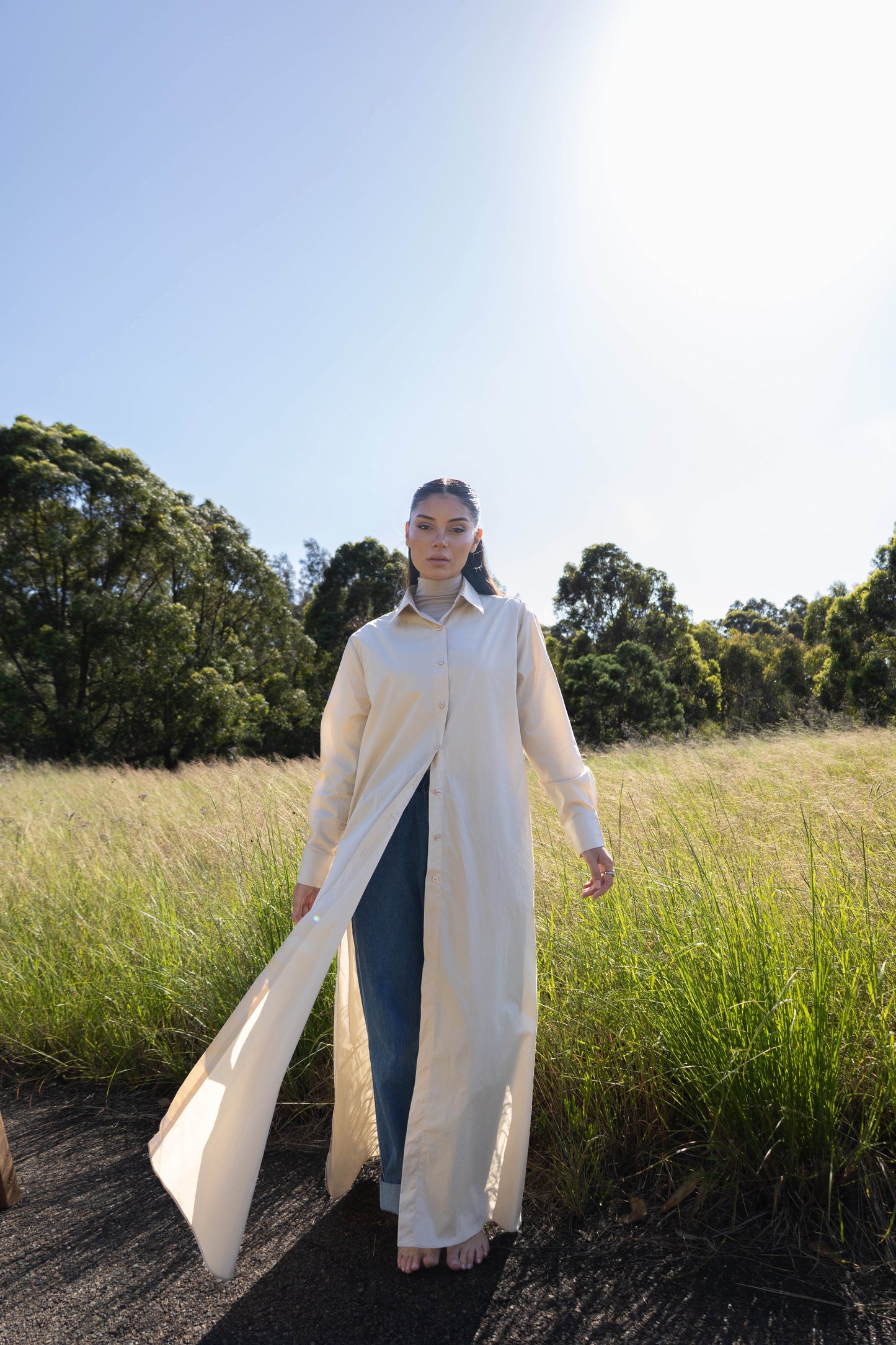 Surin Shirt Dress | Beige