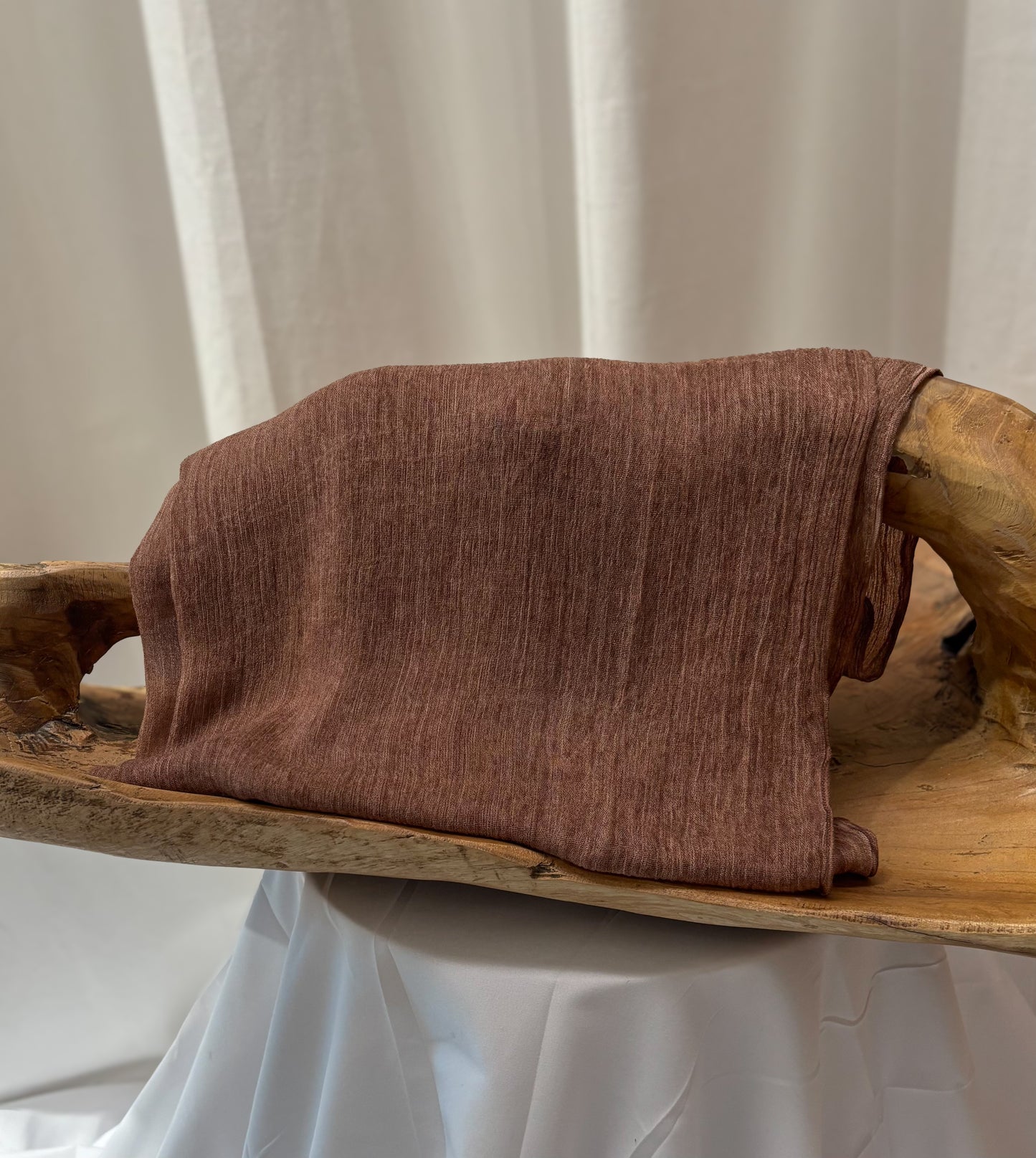 Textured hijab | Light brown