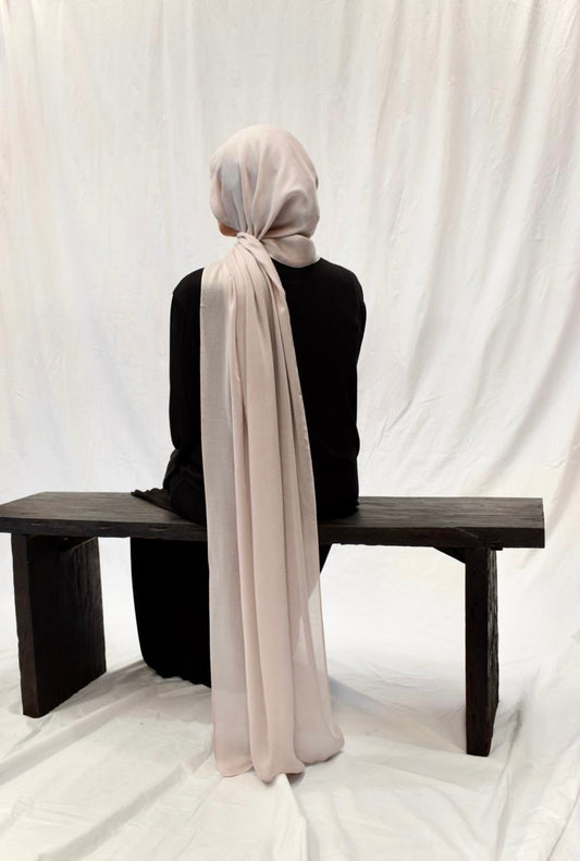 Viscose Pearl Nude - Double Stitch