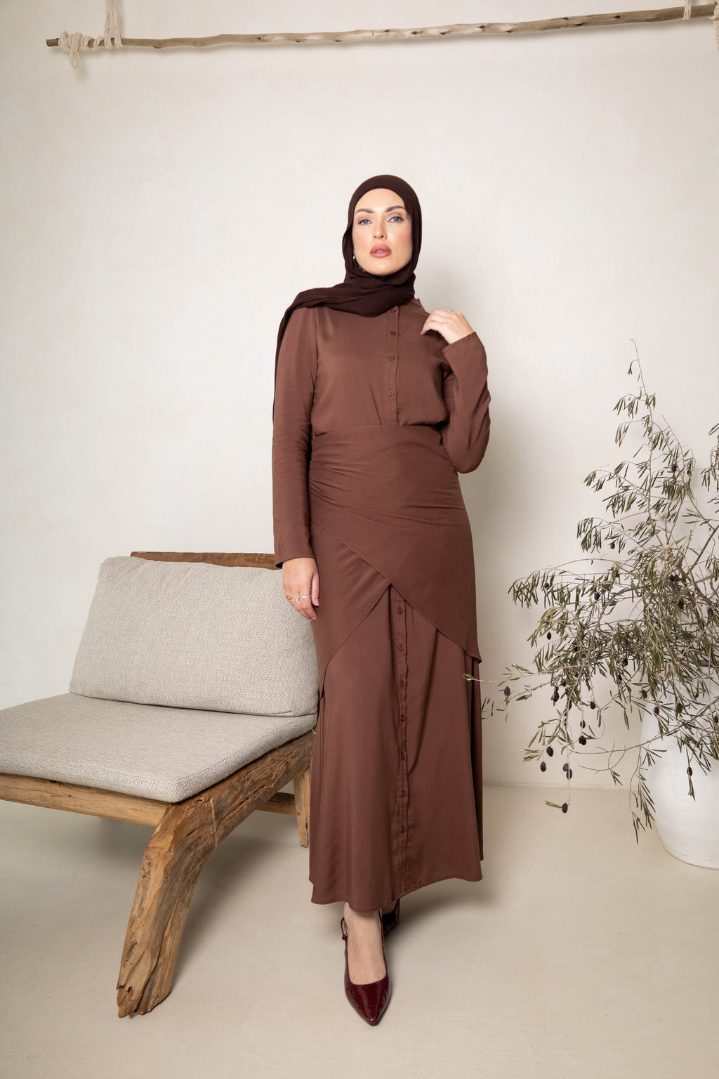 Amali Dress | Nut Brown