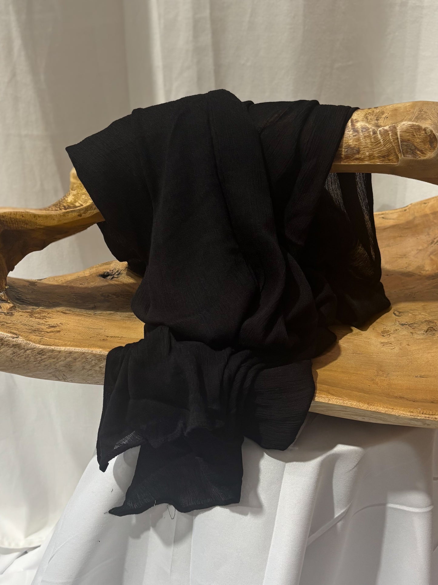 Crinkle hijab | Black
