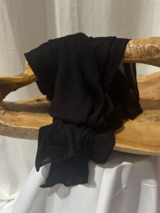 Crinkle hijab | Black