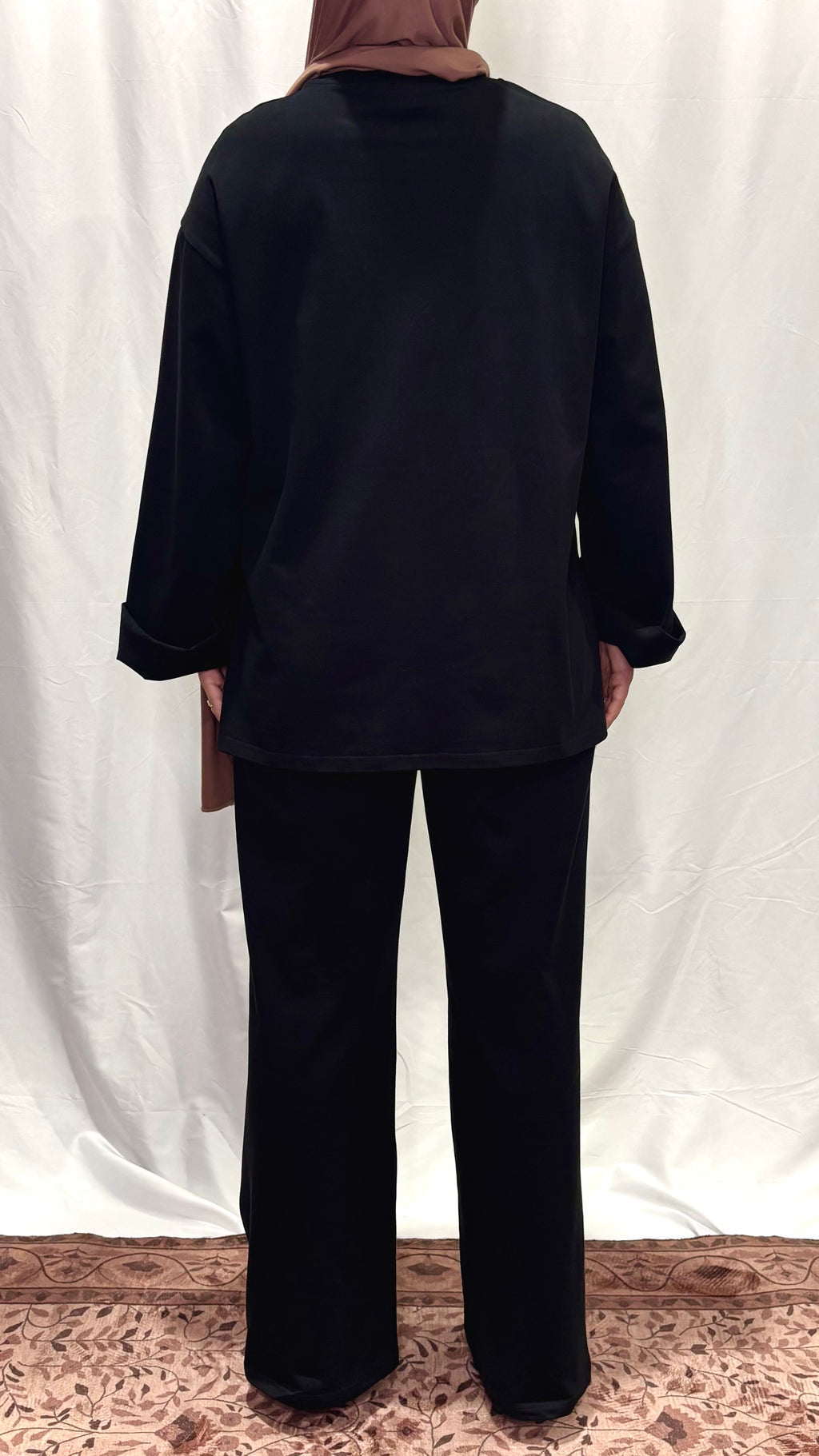 Basik Black Wide Leg Pants