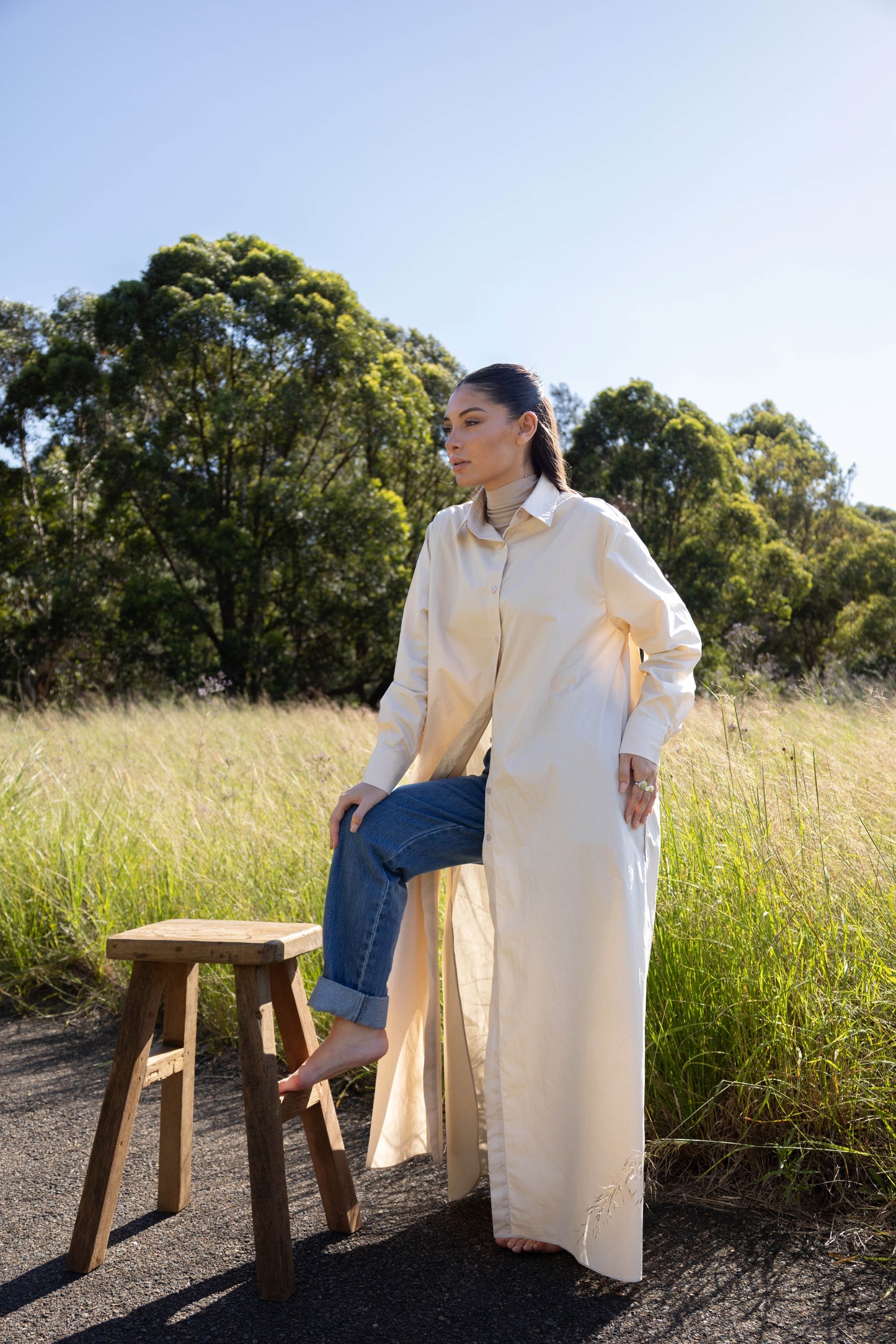 Surin Shirt Dress | Beige