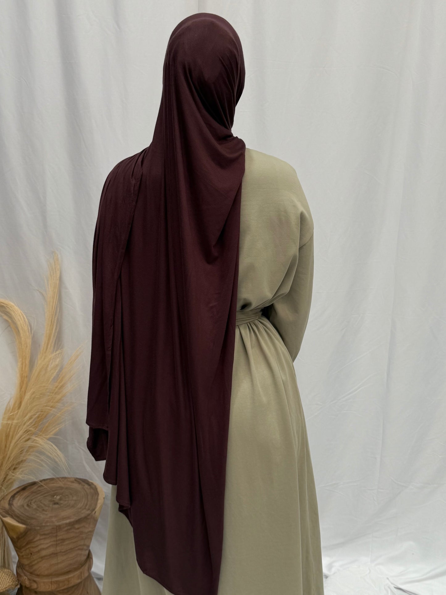 Instant jersey with cap | Chocolate Brown