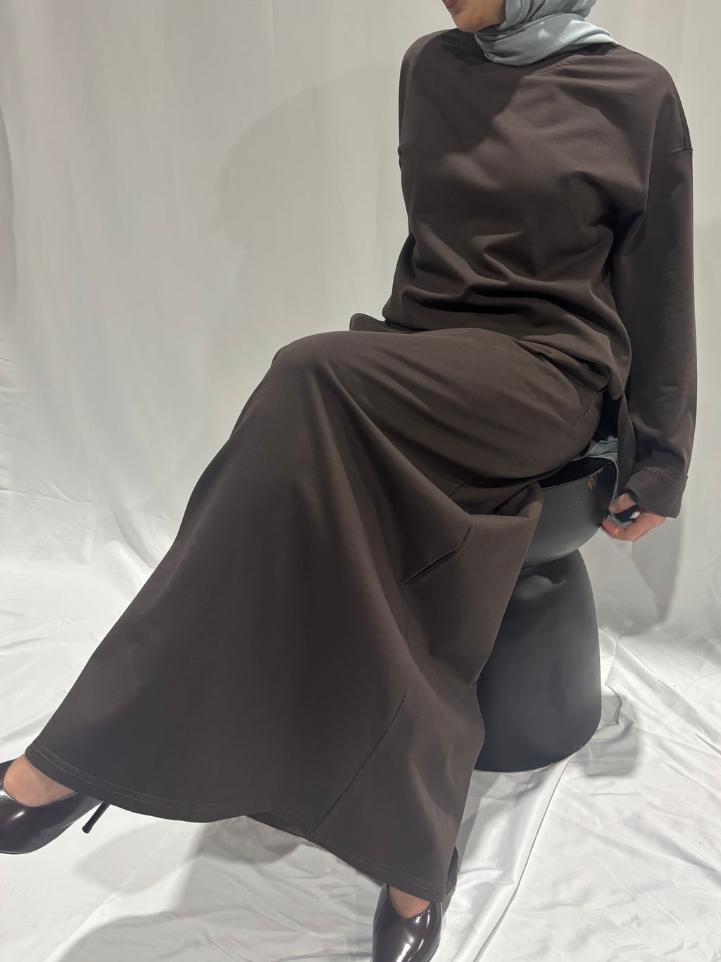 Basik Maxi Skirt – Bitter Chocolate