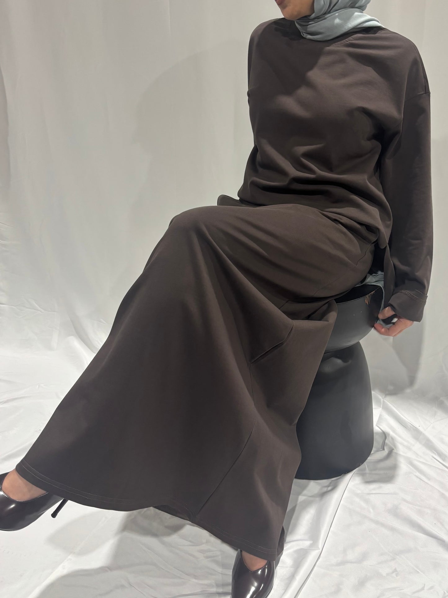 Basik Maxi Skirt – Bitter Chocolate