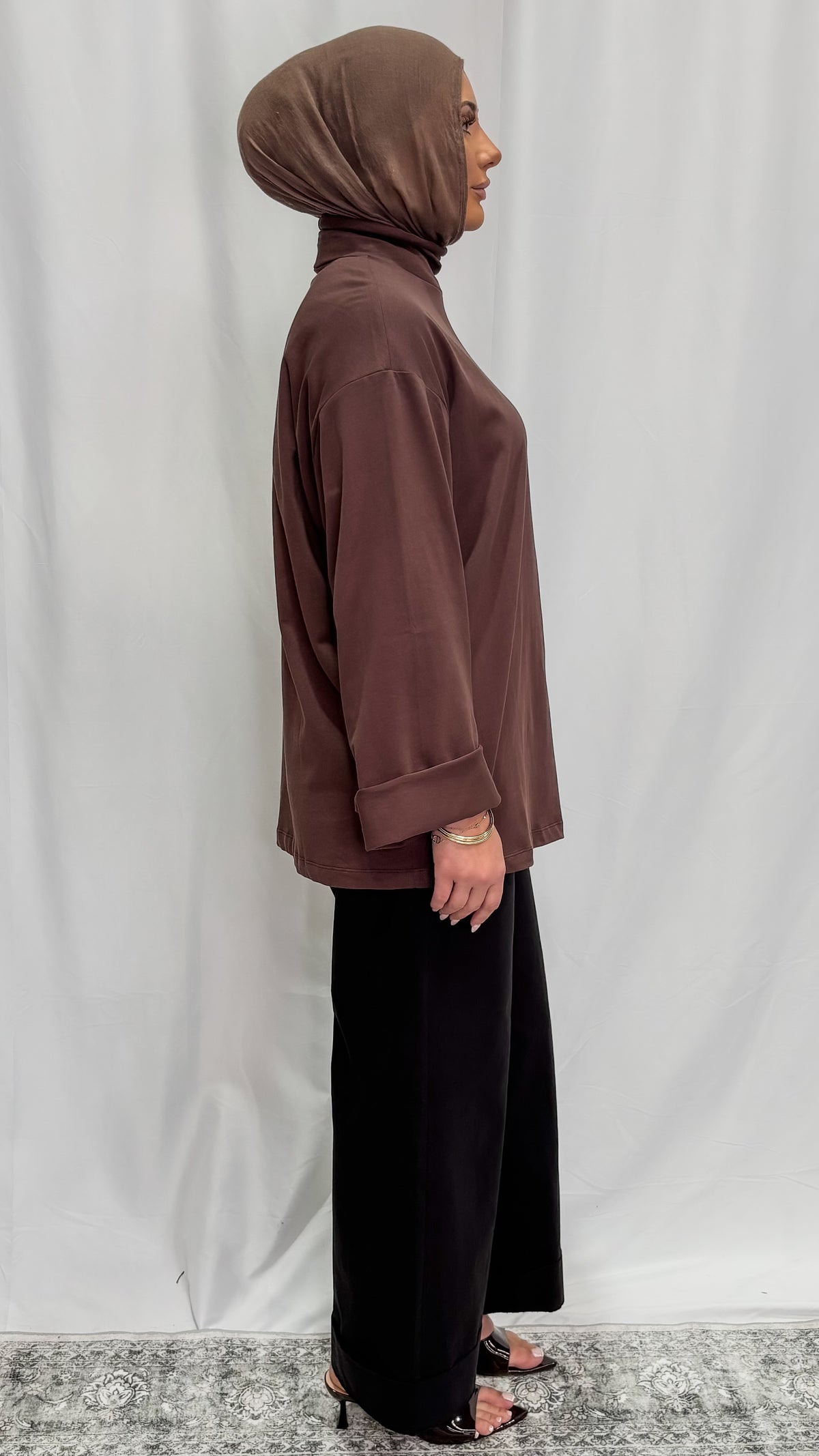 Oversized High Neck Shirt
