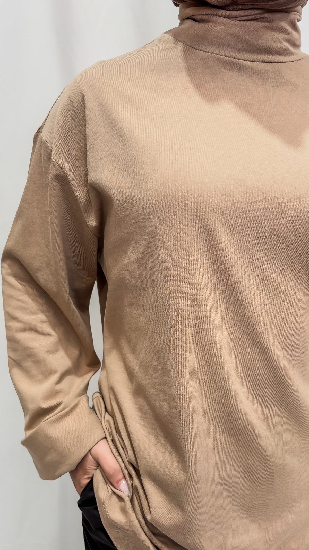 Oversized High Neck Shirt