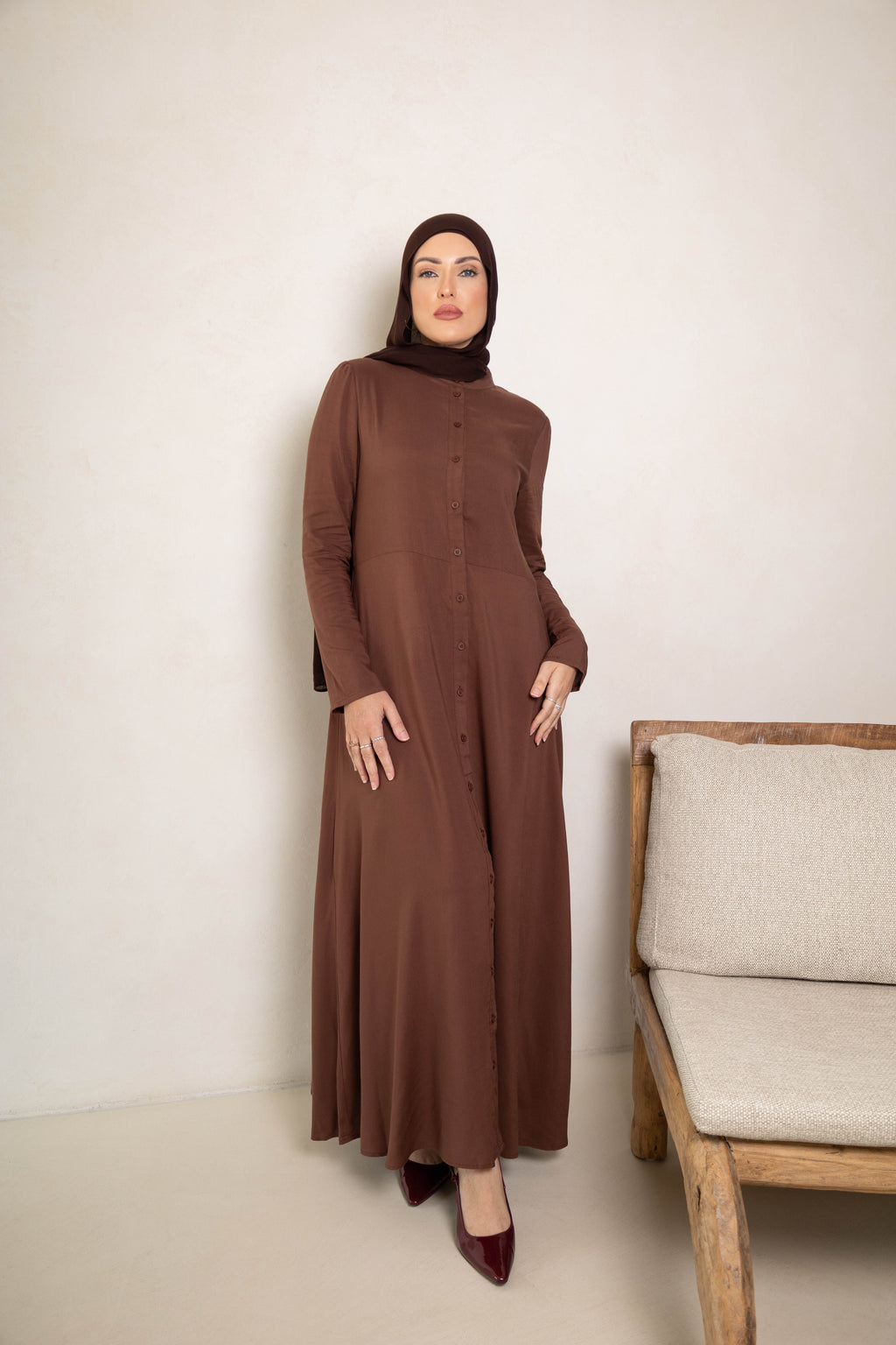 Amali Dress | Nut Brown