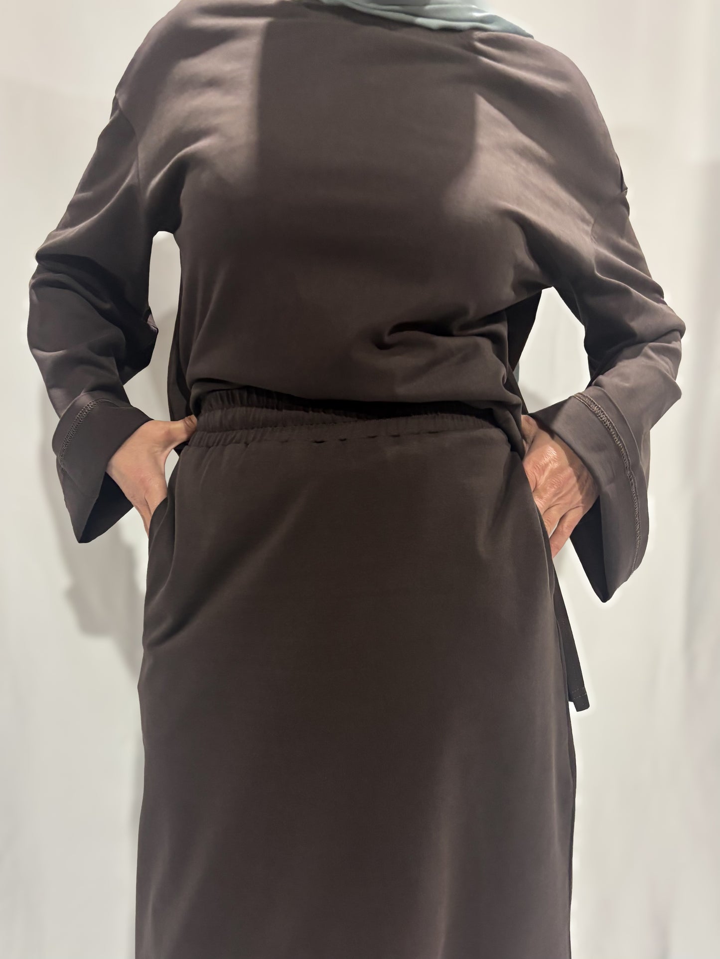 Basik Maxi Skirt – Bitter Chocolate