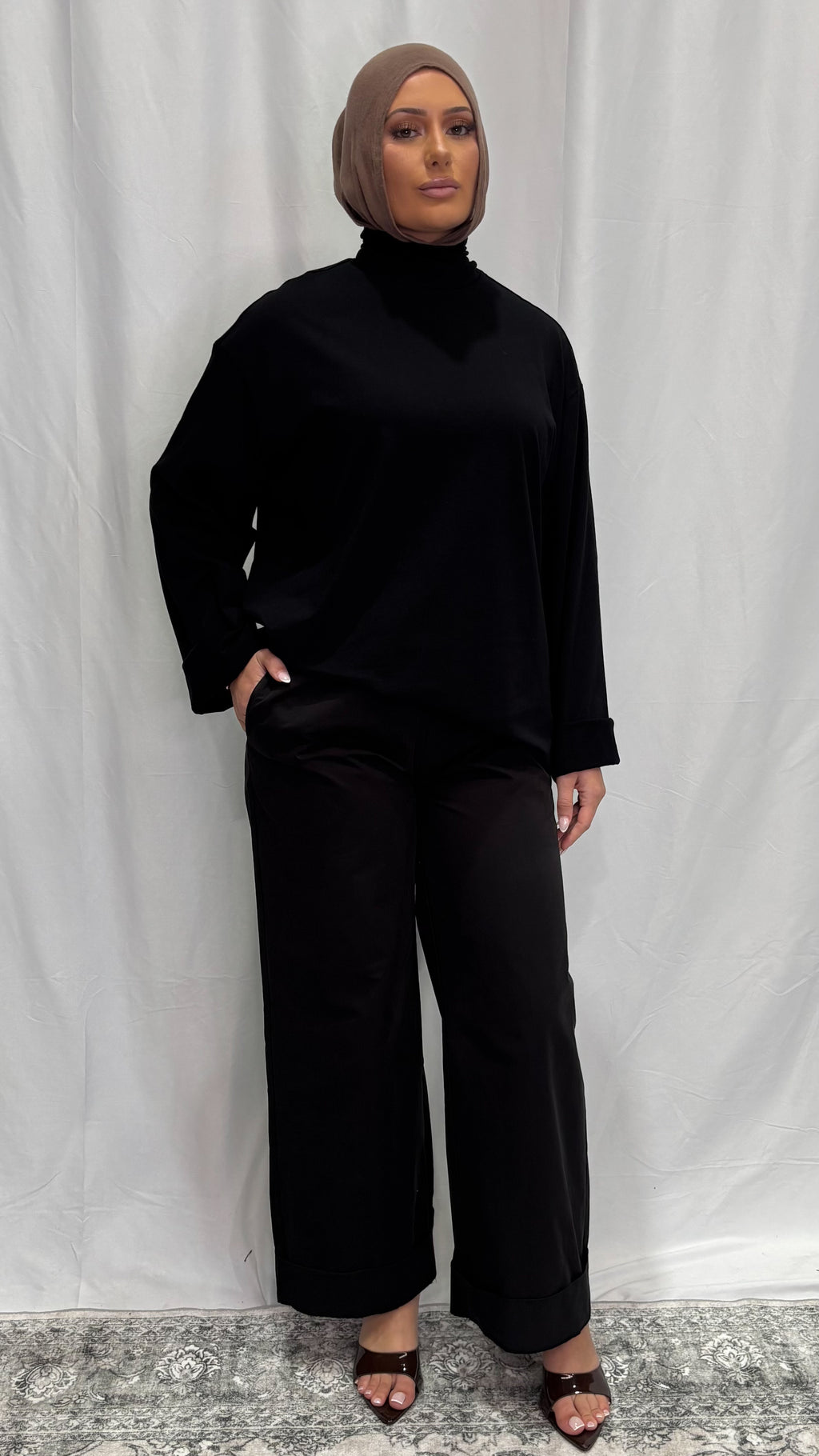 Oversized High Neck Shirt