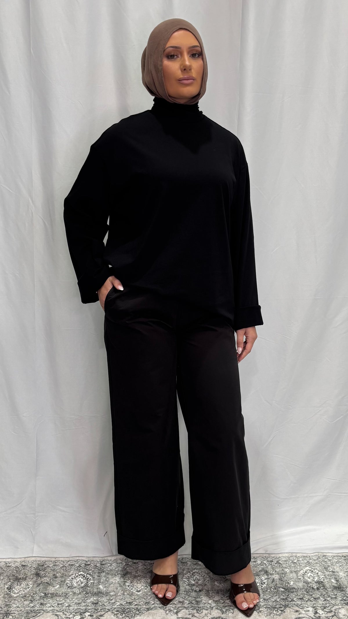 Oversized High Neck Shirt