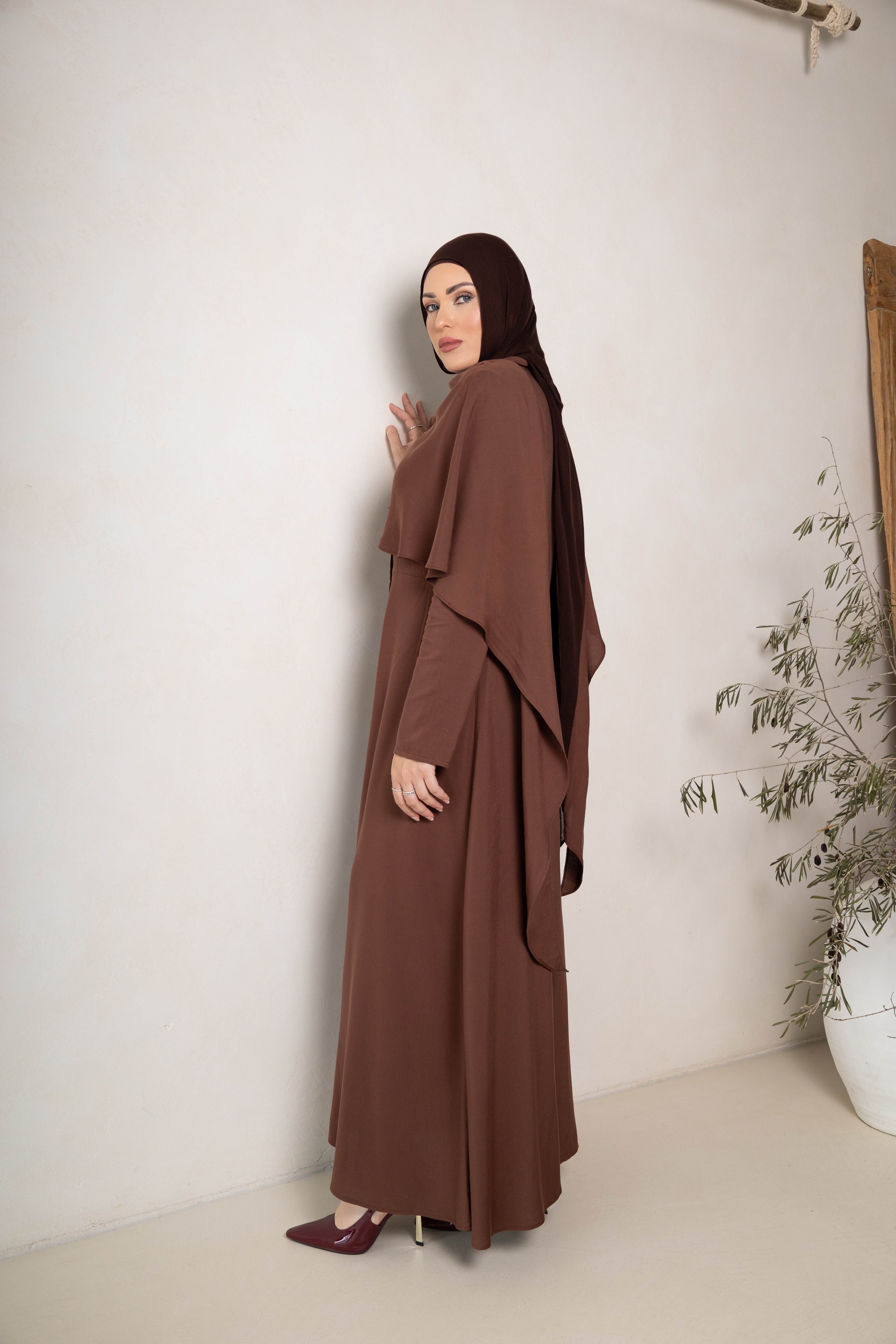 Amali Dress | Nut Brown