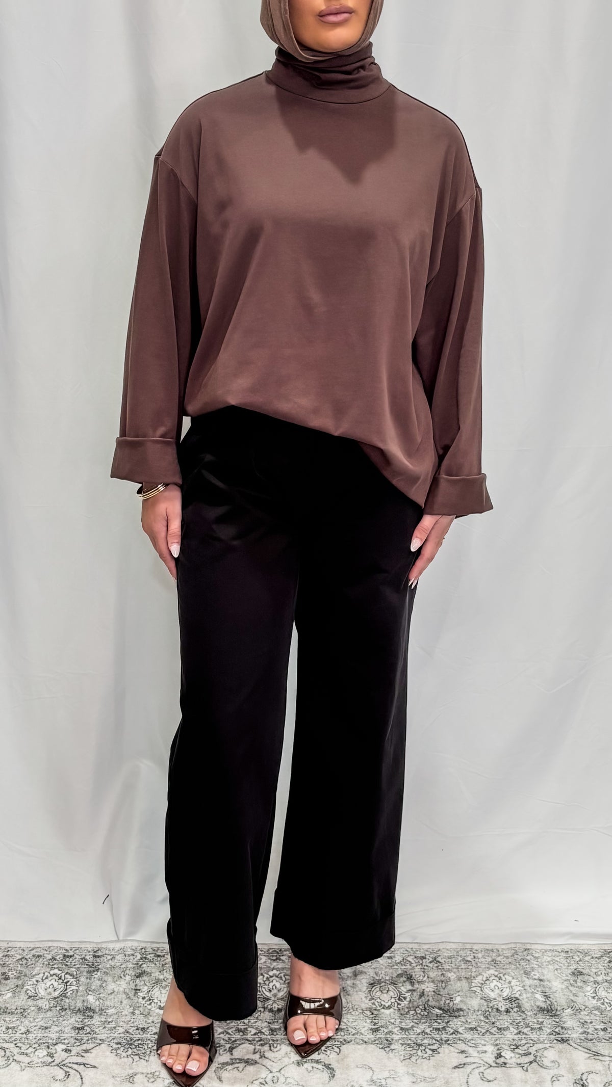 Oversized High Neck Shirt