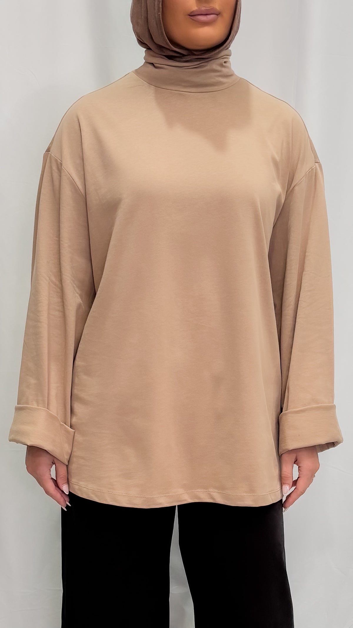 Oversized High Neck Shirt