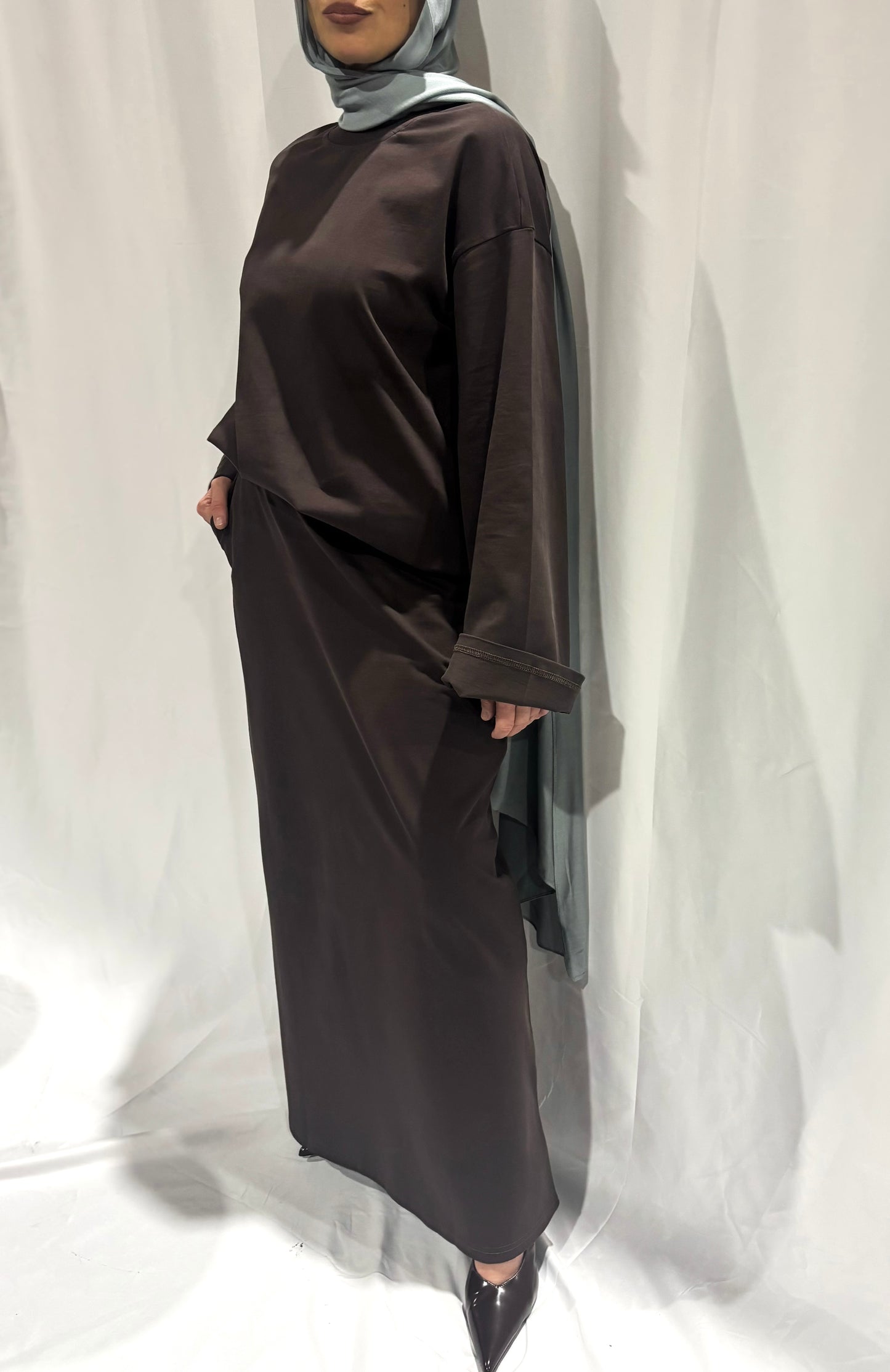 Basik Maxi Skirt – Bitter Chocolate