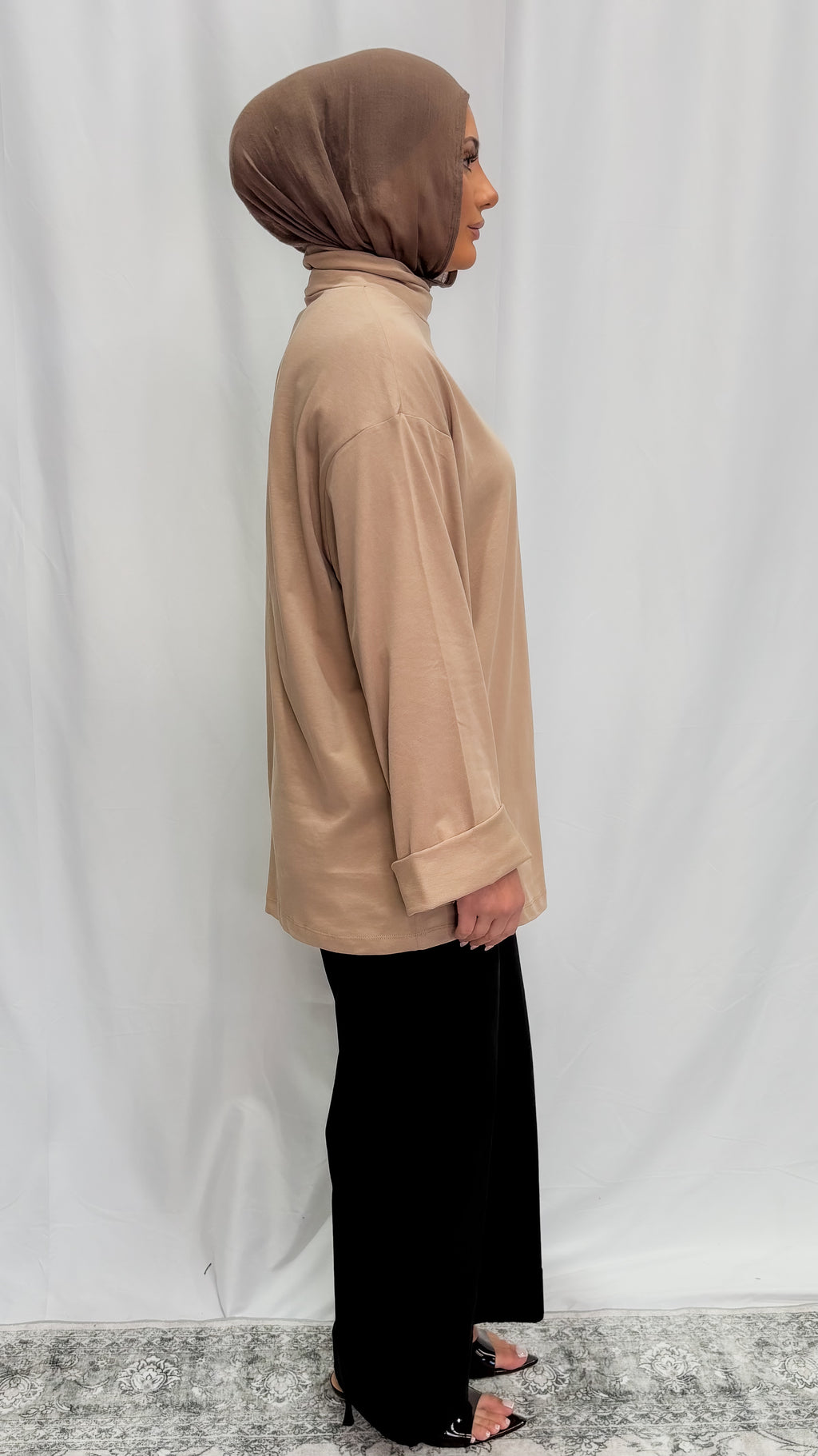 Oversized High Neck Shirt