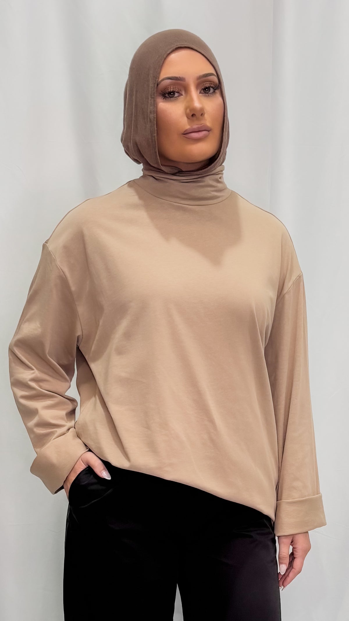 Oversized High Neck Shirt