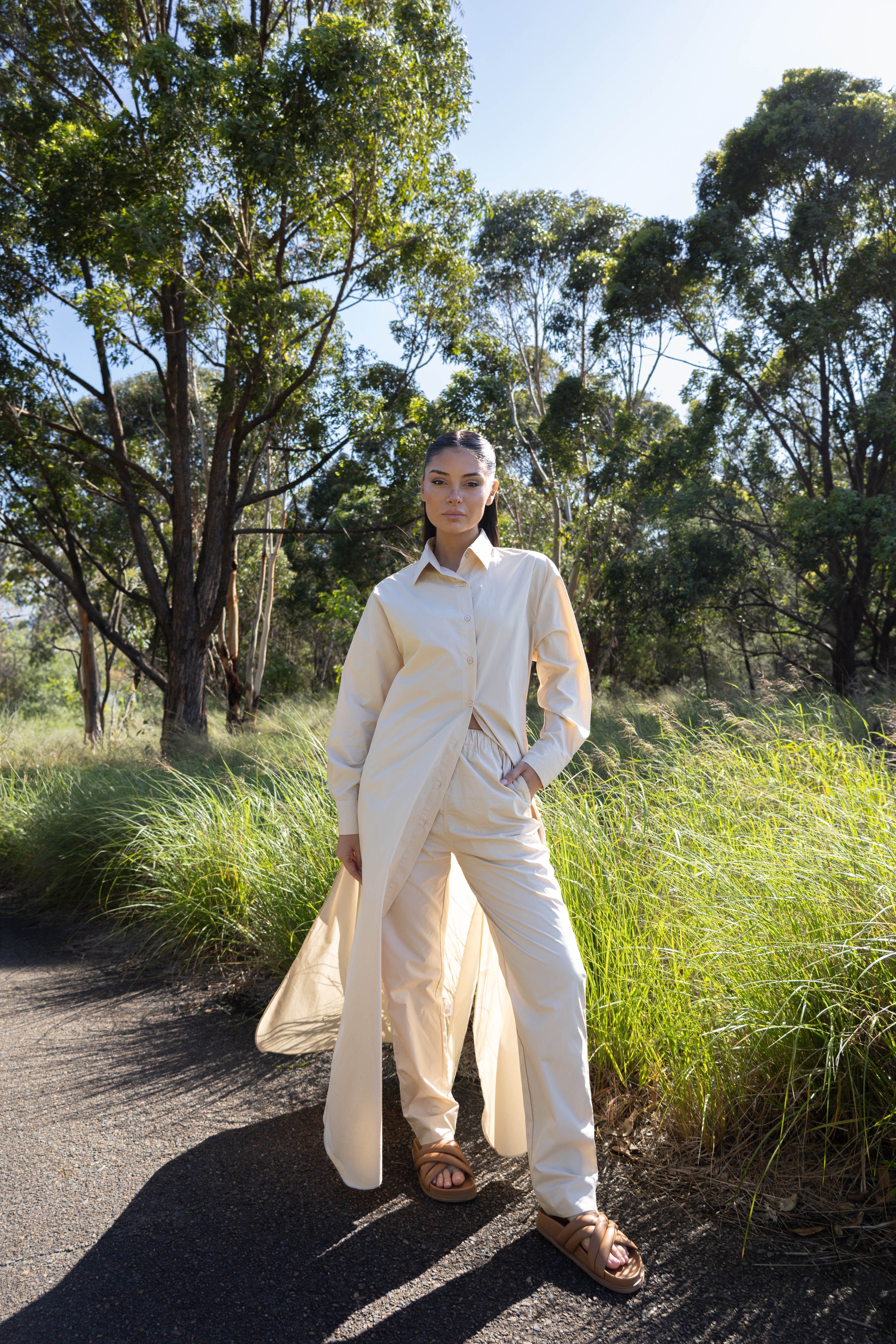 Surin Shirt Dress | Beige