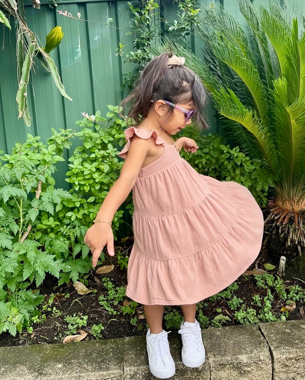 Ruffle Dress | Dusty Pink