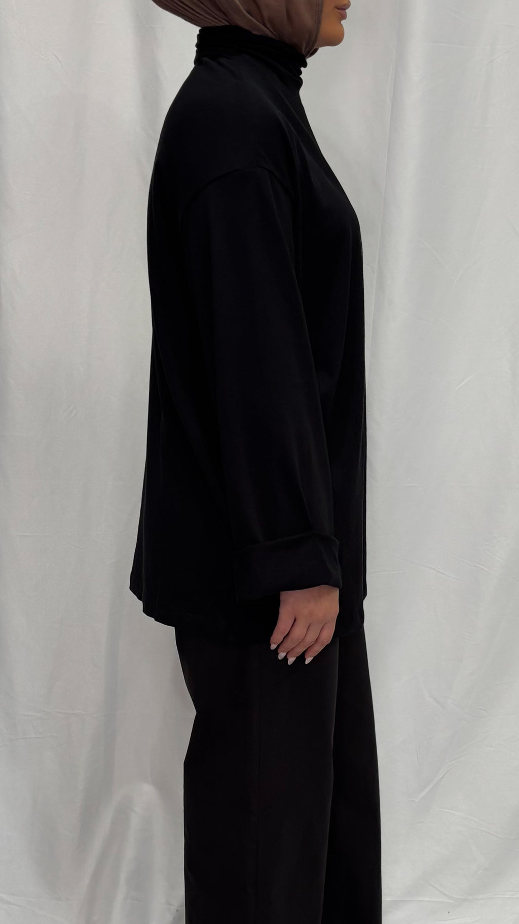 Oversized High Neck Shirt