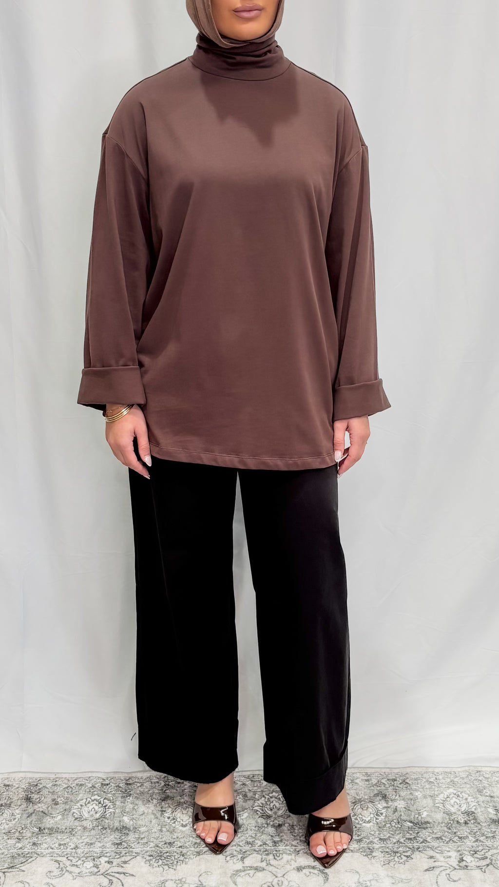 Oversized High Neck Shirt