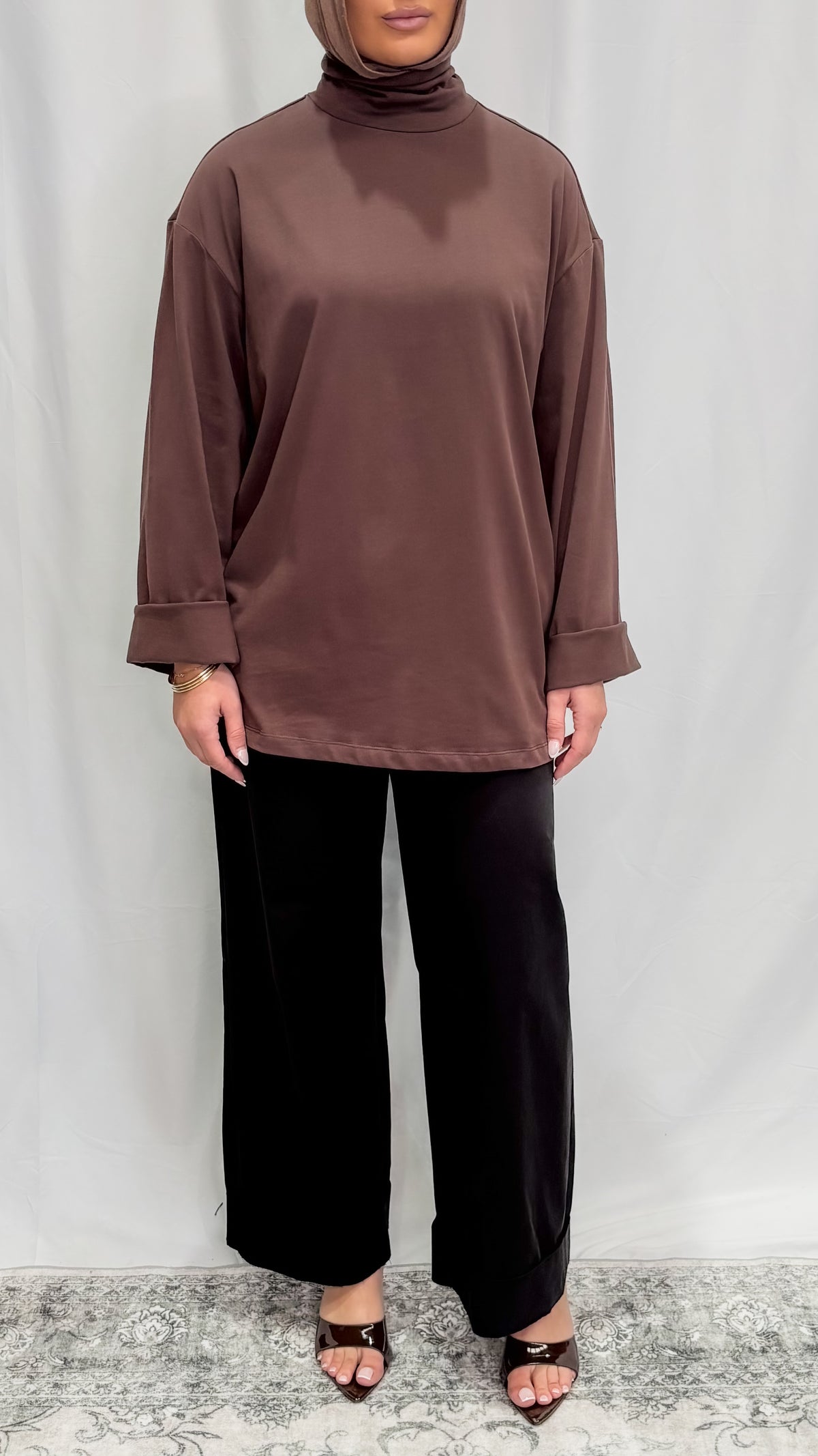 Oversized High Neck Shirt