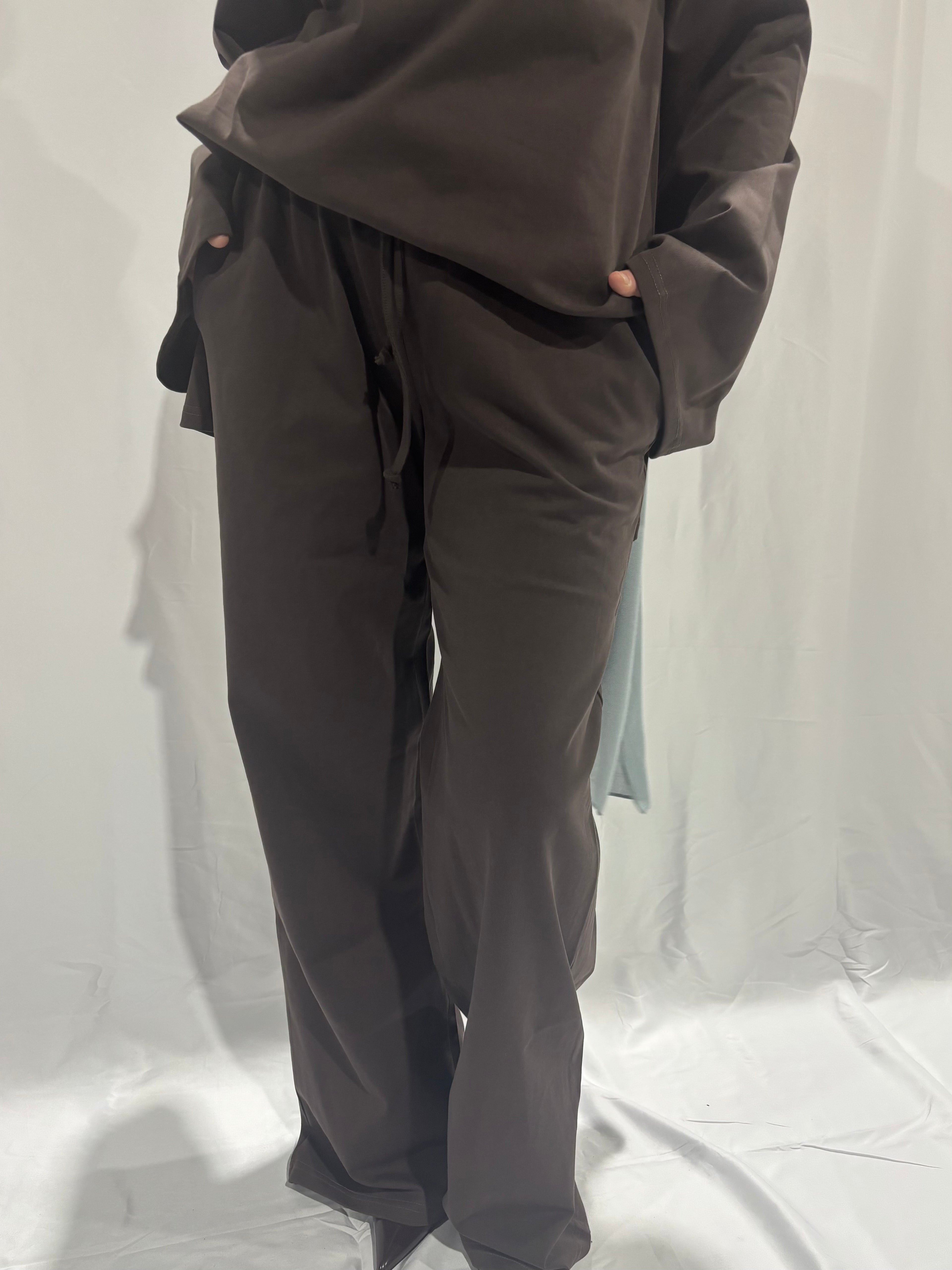 Basik Wide Leg Pants – Bitter Chocolate