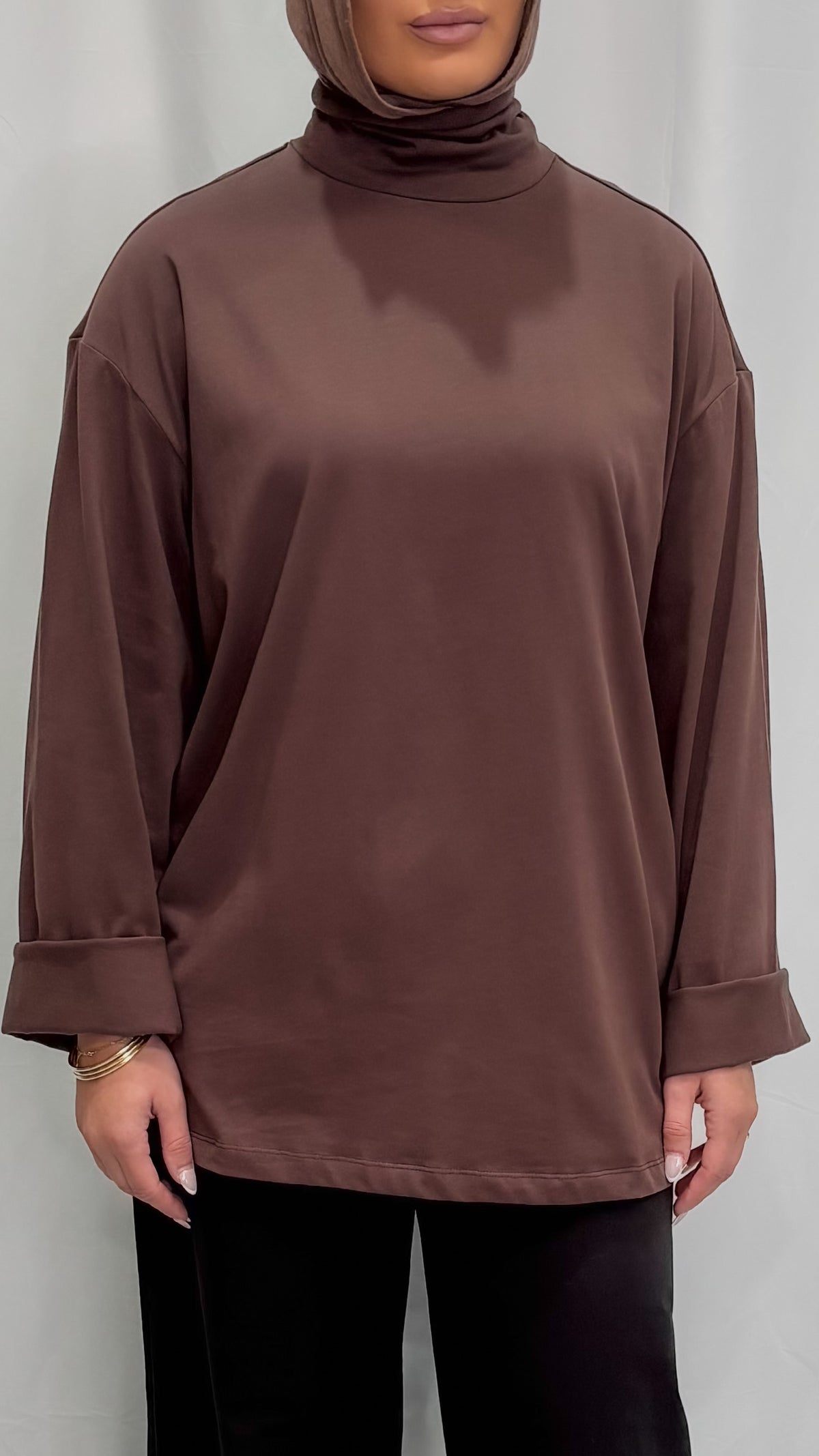 Oversized High Neck Shirt