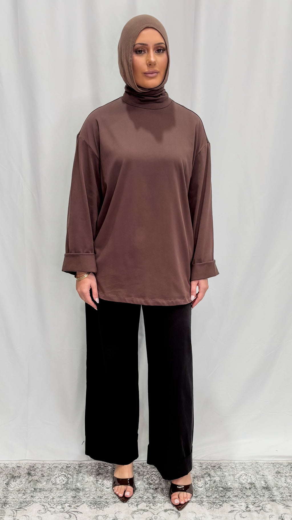 Oversized High Neck Shirt