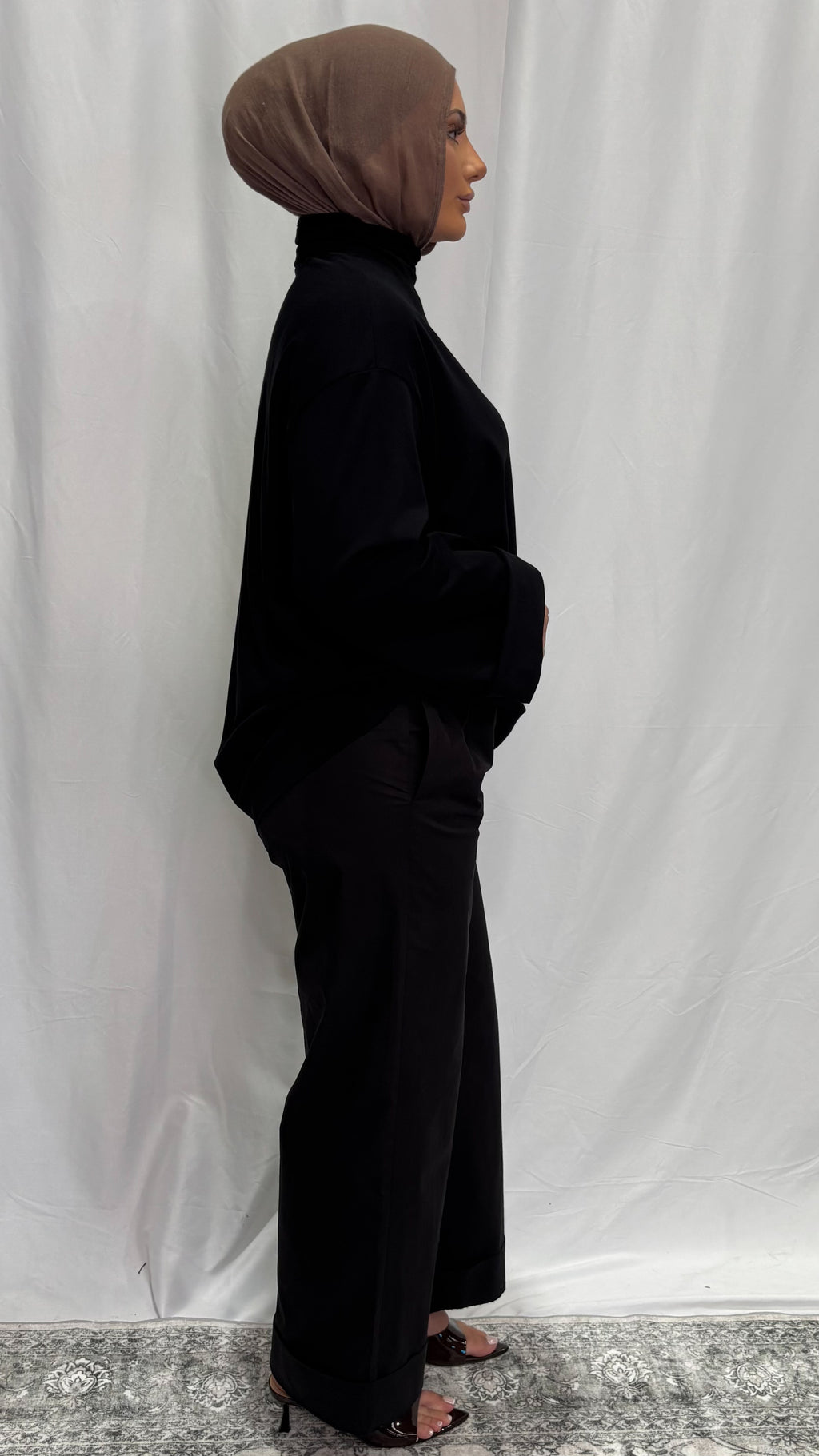 Oversized High Neck Shirt