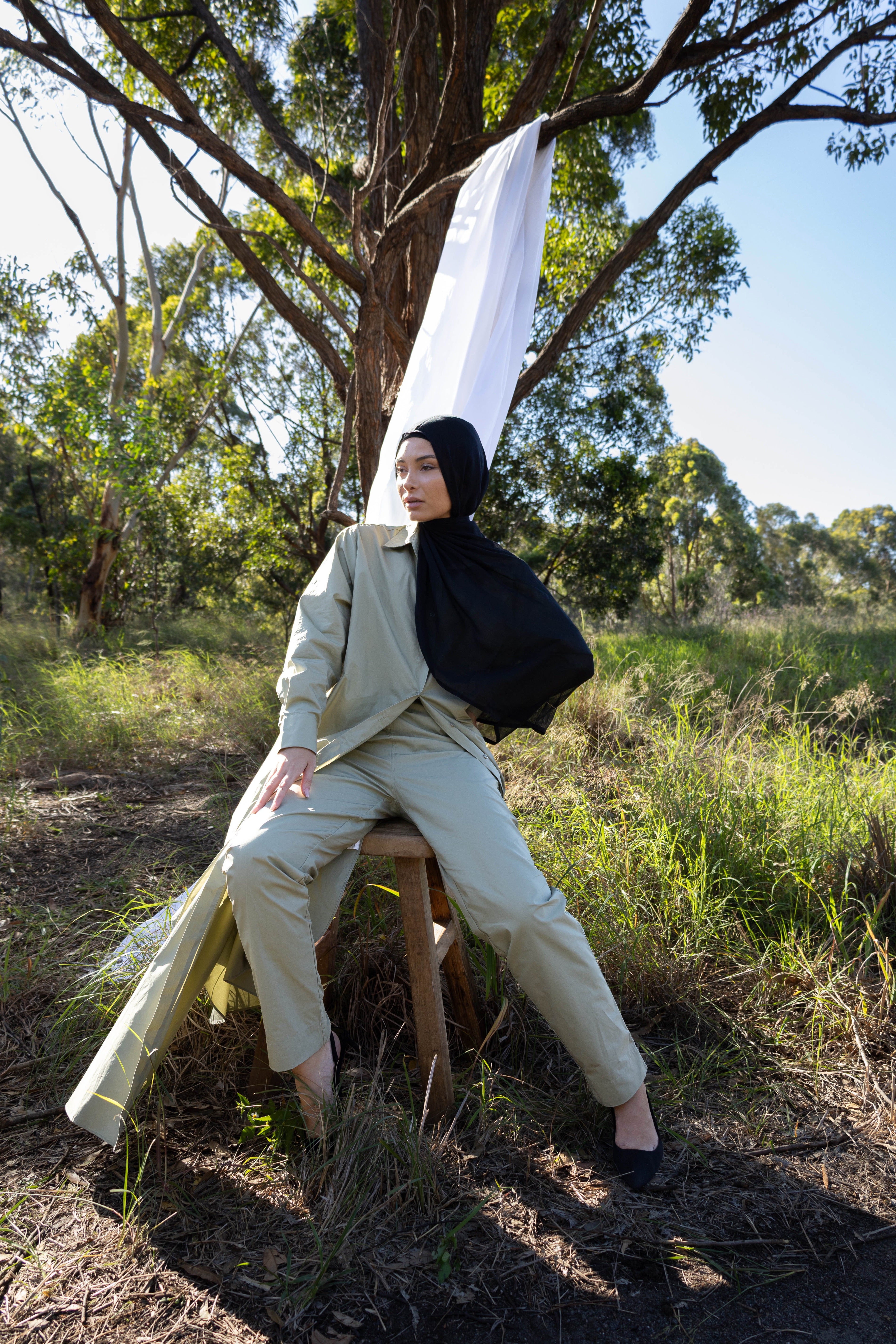 Surin Shirt Dress | Sage Green